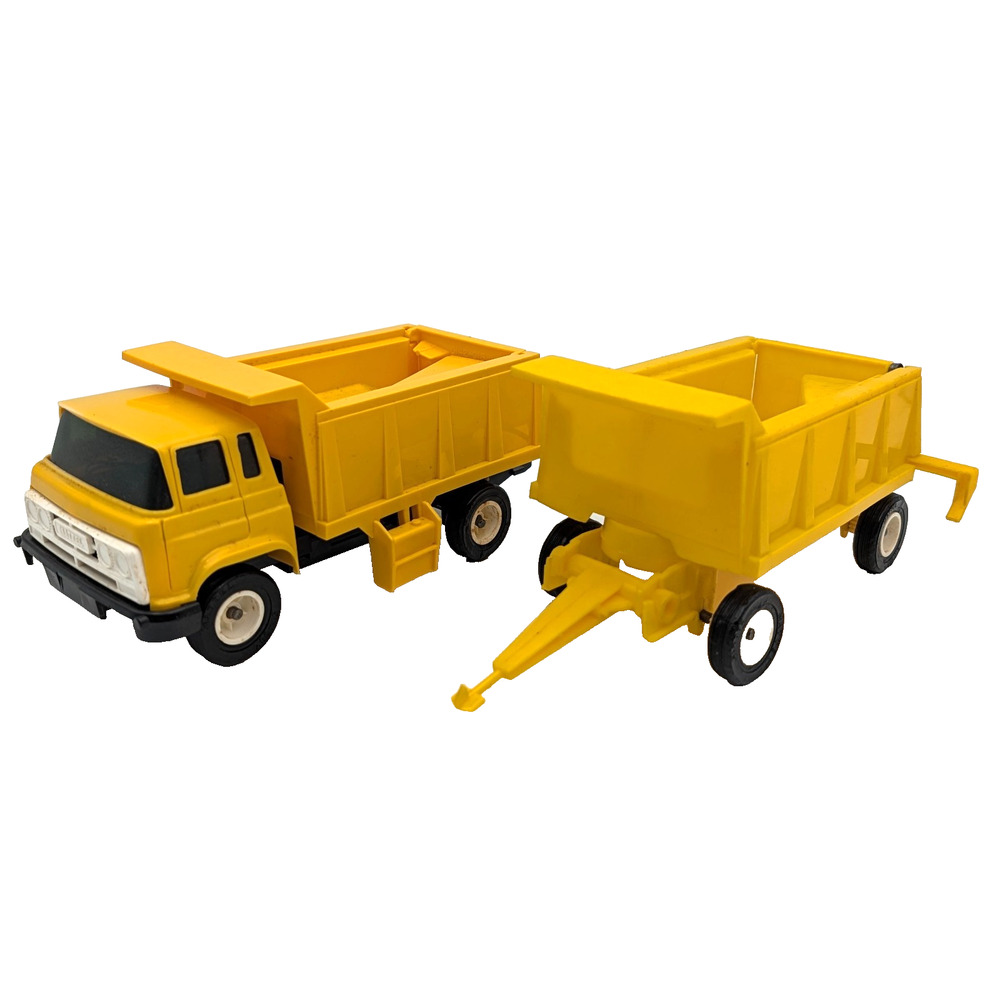 VTG 1966 Mattel Switch N Go Dump Truck & Trailer Clean Battery Comp As Is Read